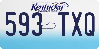 KY license plate 593TXQ