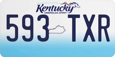 KY license plate 593TXR