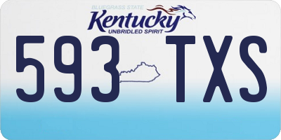 KY license plate 593TXS
