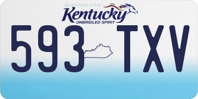 KY license plate 593TXV