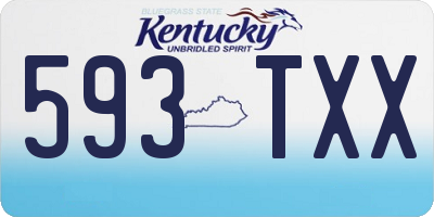 KY license plate 593TXX