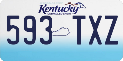 KY license plate 593TXZ