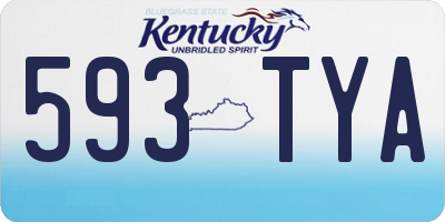 KY license plate 593TYA