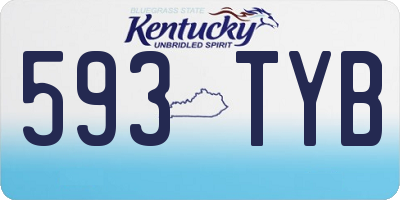 KY license plate 593TYB