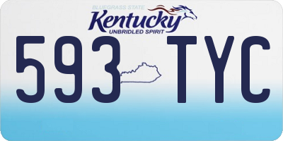 KY license plate 593TYC