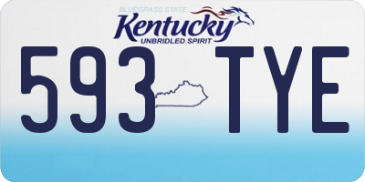 KY license plate 593TYE