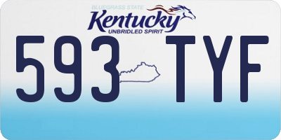 KY license plate 593TYF