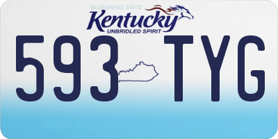 KY license plate 593TYG