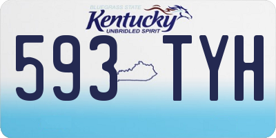 KY license plate 593TYH