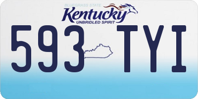 KY license plate 593TYI