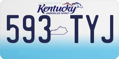 KY license plate 593TYJ