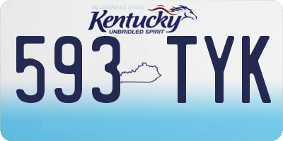 KY license plate 593TYK
