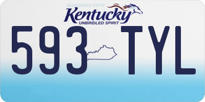 KY license plate 593TYL