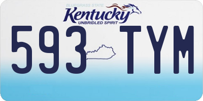 KY license plate 593TYM
