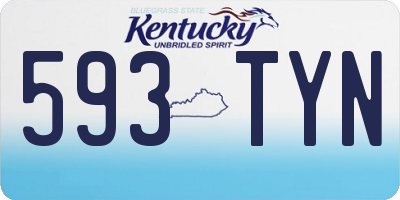 KY license plate 593TYN