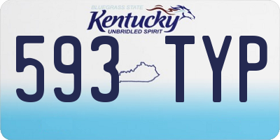 KY license plate 593TYP