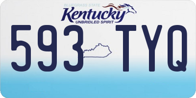 KY license plate 593TYQ