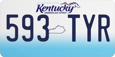 KY license plate 593TYR