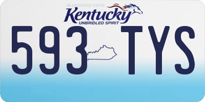 KY license plate 593TYS
