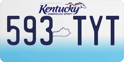 KY license plate 593TYT