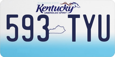KY license plate 593TYU