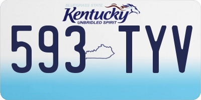 KY license plate 593TYV