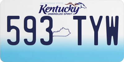 KY license plate 593TYW