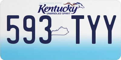 KY license plate 593TYY