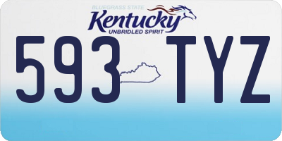 KY license plate 593TYZ