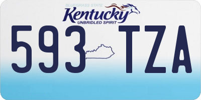 KY license plate 593TZA