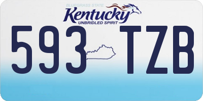 KY license plate 593TZB
