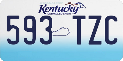 KY license plate 593TZC