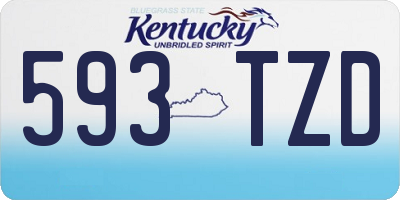 KY license plate 593TZD