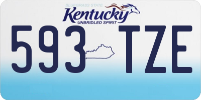 KY license plate 593TZE