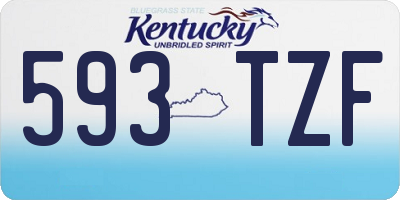 KY license plate 593TZF