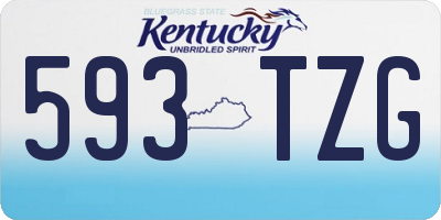 KY license plate 593TZG