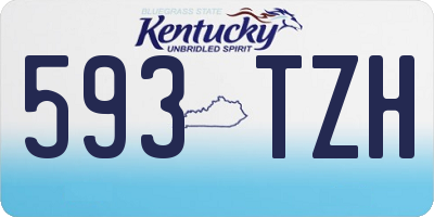 KY license plate 593TZH