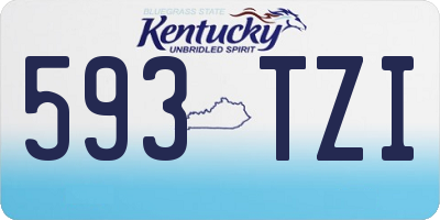 KY license plate 593TZI