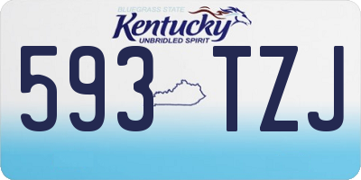 KY license plate 593TZJ