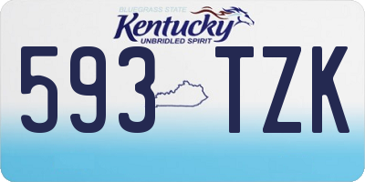 KY license plate 593TZK