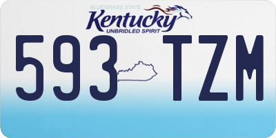 KY license plate 593TZM