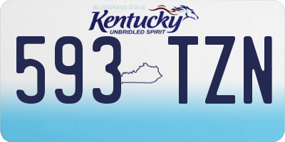 KY license plate 593TZN