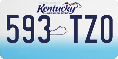 KY license plate 593TZO