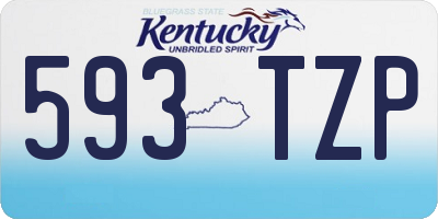 KY license plate 593TZP