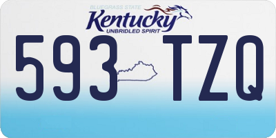 KY license plate 593TZQ
