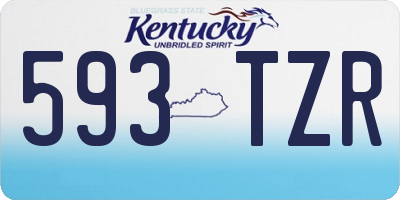 KY license plate 593TZR