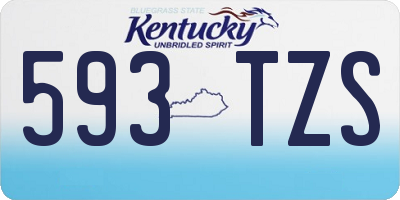 KY license plate 593TZS