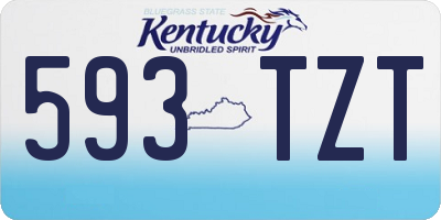 KY license plate 593TZT