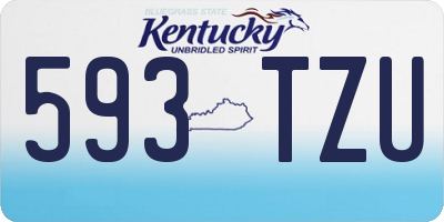 KY license plate 593TZU