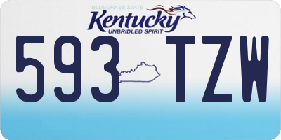 KY license plate 593TZW